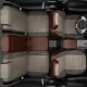 Чехлы на сидения лён шато-блеск и тёмный лён, на минивэн, Multivan артикул VW28-1316-LEN03