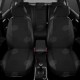 Чехлы на сидения чёрный креп и экокожа, на фургон артикул VW28-1205-KK1