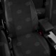 Чехлы на сидения чёрный креп и экокожа, на хетчбэк артикул OP20-0101-KK1