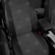 Чехлы на сидения серый креп и экокожа, на седан, хетчбэк, универсал артикул MI18-0406-KK2