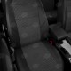 Чехлы на сидения жаккард белая точка и экокожа, на седан артикул MB17-0403-KK3