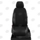 Чехлы на сидения жаккард белая точка и экокожа, на седан, хетчбэк артикул BW02-0207-KK3