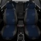 Чехлы на сидения жаккард синяя точка и экокожа, на седан артикул VW28-1501-KK5