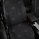 Чехлы на сидения жаккард рельсы и экокожа, на седан артикул MB17-0402-KK7