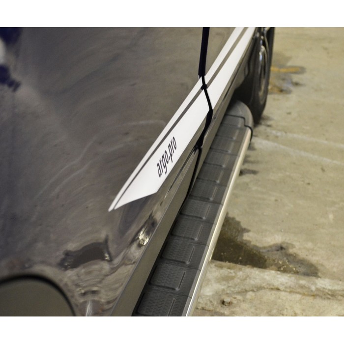Пороги алюминиевые Duru на 5 дверей для Suzuki Grand Vitara 2006-2015 артикул 29.DRM.01.06.5K.P
