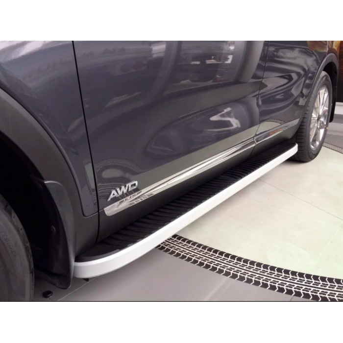 Пороги алюминиевые Tayga для Subaru Forester 2013-2018 артикул 31.TGM.11.13.G