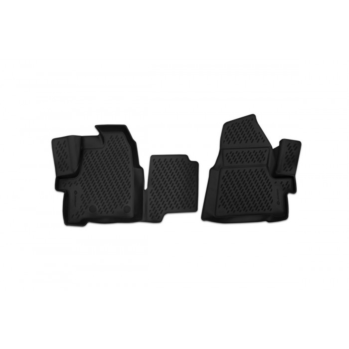Коврики 3D в салон Element полиуретан 2 штуки 1+2 сидения для Ford Tourneo Custom 2013-2021