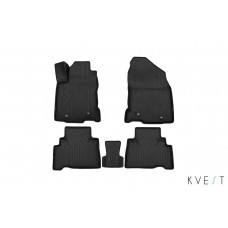Коврики KVEST 3D в салон полистар, чёрные, 5 шт для Lexus NX № KVESTLEX00003K