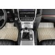 Коврики KVEST 3D в салон полистар, бежево-чёрные, 5 шт для Toyota Land Cruiser 200 2015-2021