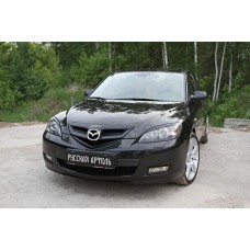 Накладки на передние фары (реснички) компл.-2 шт. Вариант 2 для Mazda 3 № REM3-016900