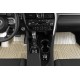 Коврики KVEST 3D в салон полистар, бежево-чёрные, 4 шт для Lexus RX-200t 2015-2021