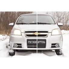 Зимняя заглушка решётки переднего бампера для Chevrolet Aveo № ZRCA-051702
