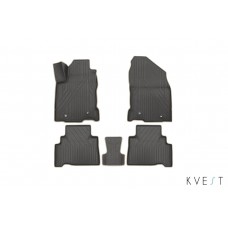 Коврики KVEST 3D в салон полистар, серо-бежевые, 5 шт для Lexus NX № KVESTLEX00003Kg2