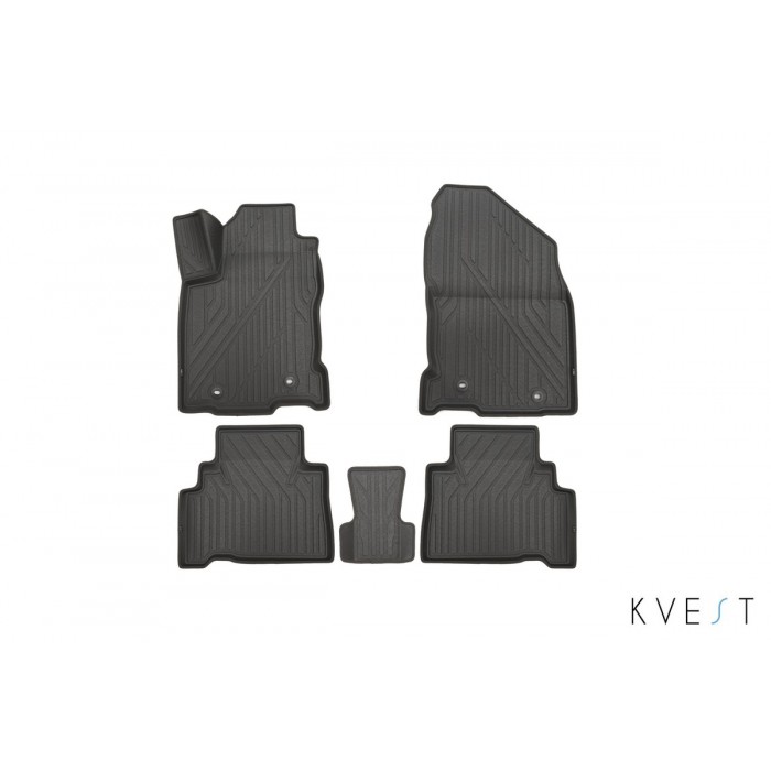 Коврики KVEST 3D в салон полистар, серые, 5 шт для Lexus NX 2014-2021