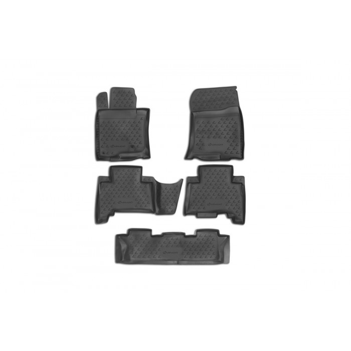 Коврики в салон Element полиуретан серые 5 штук для 7 мест для Lexus GX 460 2010-2019