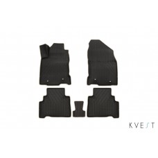 Коврики KVEST 3D в салон полистар, чёрно-бежевые, 5 шт для Lexus NX № KVESTLEX00003K2