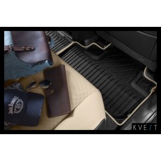 Коврики KVEST 3D в салон полистар, чёрные 5 шт для Lexus LX 570/450d № KVESTLEX00002K