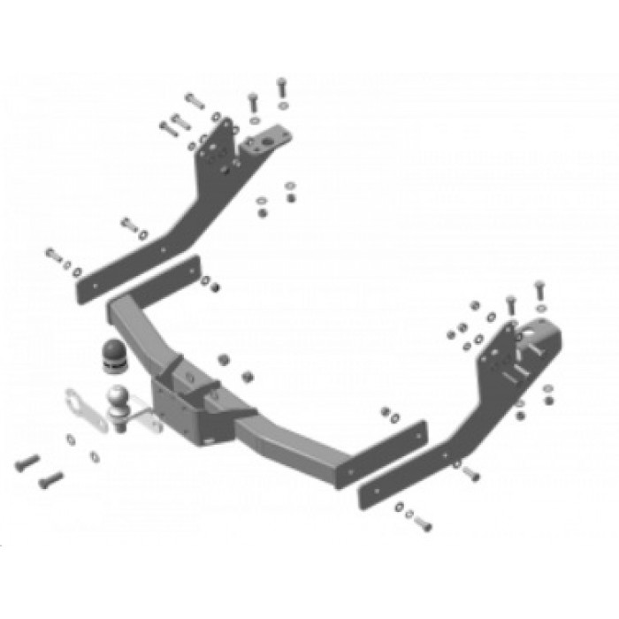 Фаркоп Motodor тип шара F для Газель Next 2013-2024