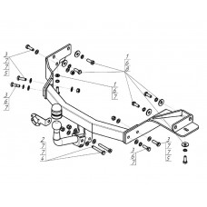 Фаркоп Motodor оцинкованный, тип шара A для Kia Sorento Prime/Hyundai Santa Fe 2020-2023