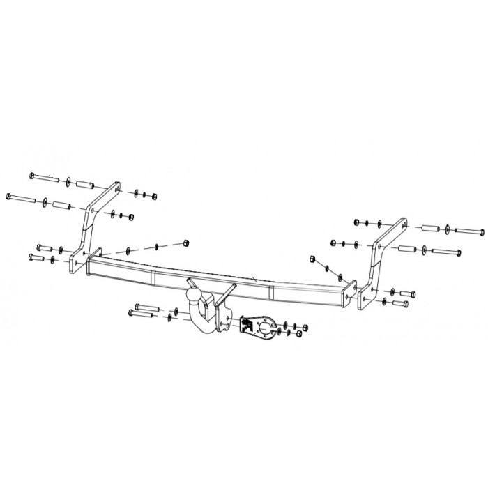 Фаркоп Baltex тип шара A для Renault Sandero Stepway 2015-2023