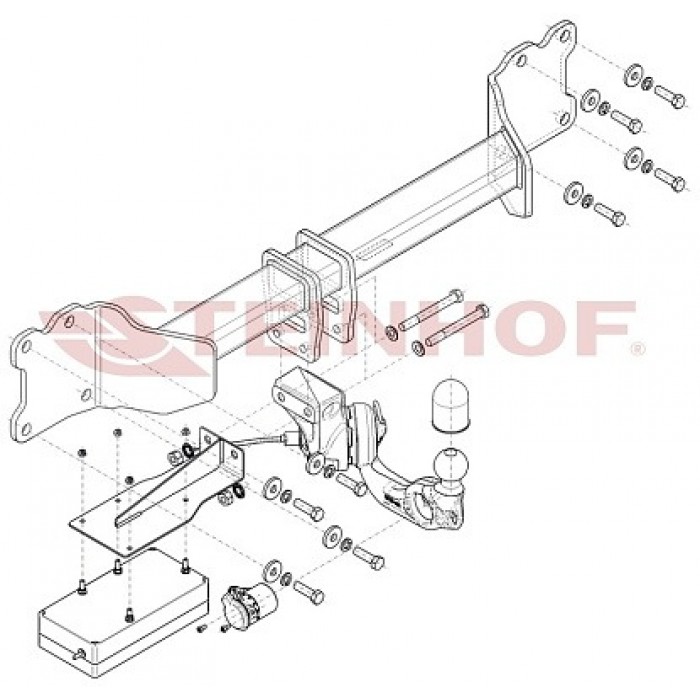 Фаркоп Steinhof тип шара V для Audi Q7 2015-2024