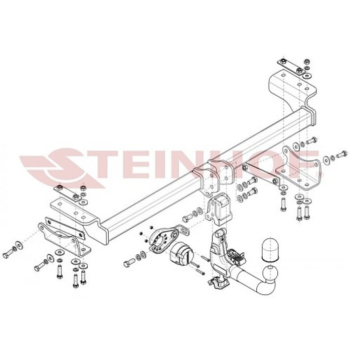 Фаркоп Steinhof тип шара V для Baic X55 2022-2024