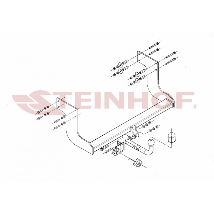 Фаркоп Steinhof тип шара A для Hyundai Porter/Kia K2900 2005-2024