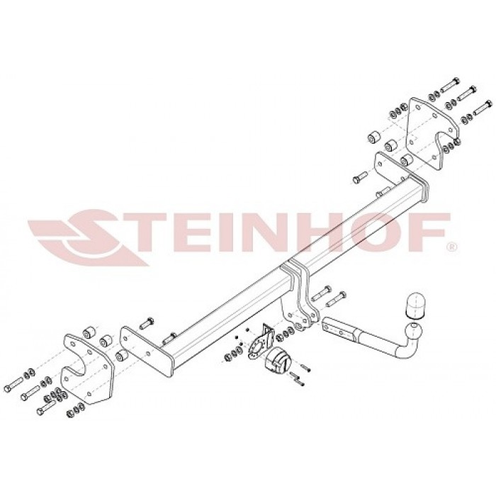 Фаркоп Steinhof тип шара A для Kia EV6 2021-2024