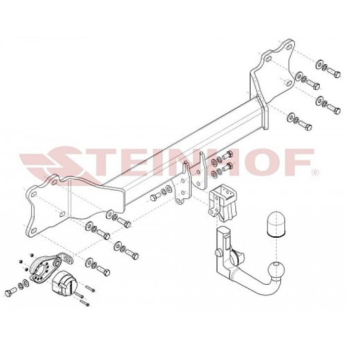 Фаркоп Steinhof тип шара V для Porsche Cayenne/Coupe 2018-2024