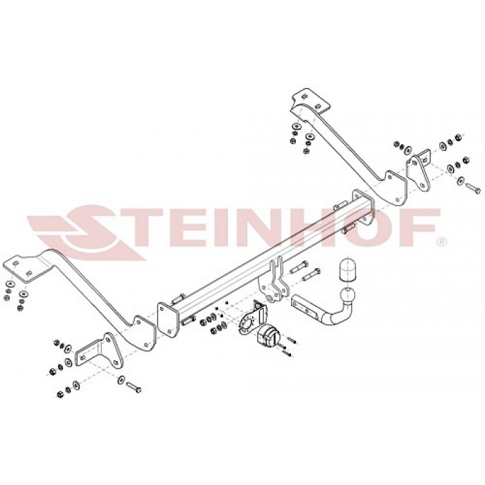 Фаркоп Steinhof тип шара A для Peugeot Rifter/Toyota ProAce/Citroen Berlingo/Opel Combo/Fiat Doblo 2018-2024