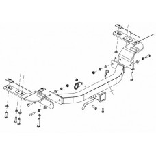 Фаркоп Baltex тип шара E с нержавеющей накладкой для Lexus LX-570/Lexus LX-450d/Toyota Land Cruiser 2007-2024