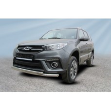 Защита передняя двойная 57-42 мм для Chery Tiggo 3 2014-2020