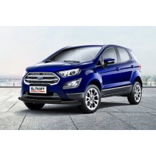 Защита передняя двойная 57-42 мм чёрная для Ford Ecosport 2018-2024