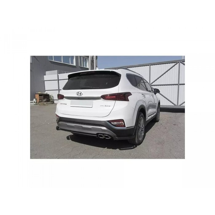 Уголки 57 мм чёрные для Hyundai Santa Fe 2018-2020 артикул HSFT18007В