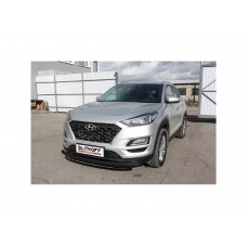 Защита переднего бампера 57 мм чёрная для Hyundai Tucson 2018-2021