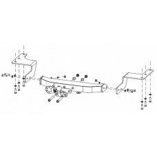 Фаркоп Baltex оцинкованный, тип шара F для Lexus RX-300/RX-350 2009-2024