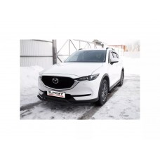 Защита передняя двойная 57-32 мм чёрная для Mazda CX-5 2017-2024