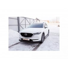 Защита передняя двойная 57-42 мм чёрная для Mazda CX-5 2017-2024