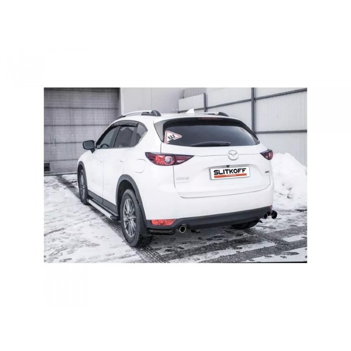 Уголки 57 мм чёрные для Mazda CX-5 2017-2024 артикул MZCX17506В