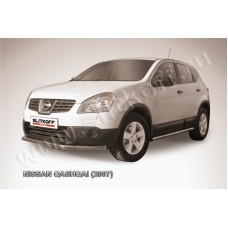 Защита переднего бампера 57 мм длинная для Nissan Qashqai 2007-2010