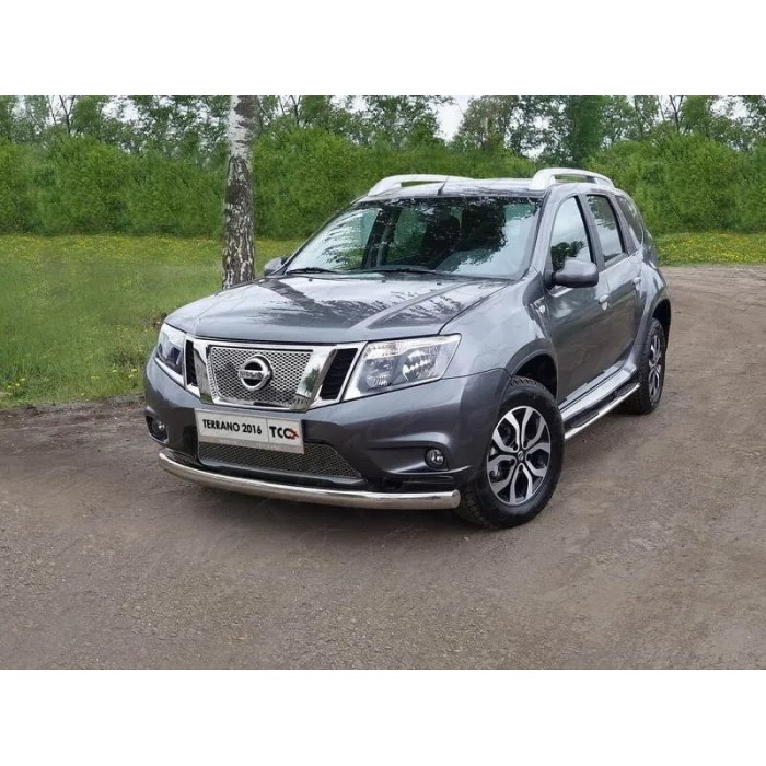 Решетка радиатора верхняя 12 мм для Nissan Terrano 2014-2022 артикул NISTER14-35