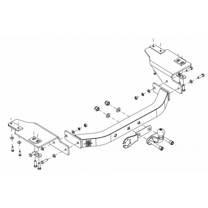 Фаркоп Baltex тип шара F для Toyota Land Cruiser Prado 120/150 2002-2013