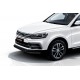 Защита переднего бампера 57-57 мм чёрная для Zotye Coupa 2018-2024 артикул ZOTCOP002В