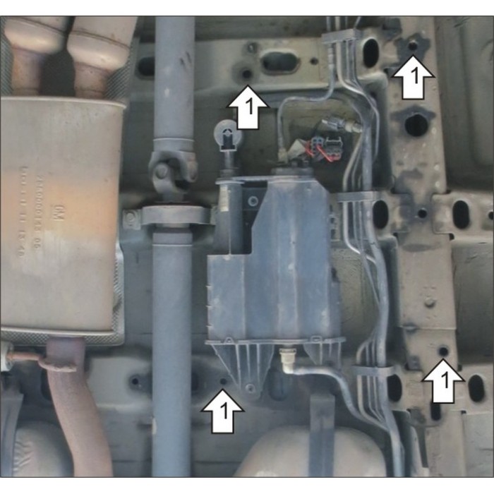 Защита абсорбера Мотодор сталь 2 мм для Cadillac SRX 2010-2016