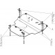 Защита картера и КПП Мотодор алюминий 5 мм для В описании 2003-2018