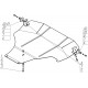 Защита картера двигателя Мотодор сталь 2 мм для Subaru Outback/Legacy/Impreza 2003-2011