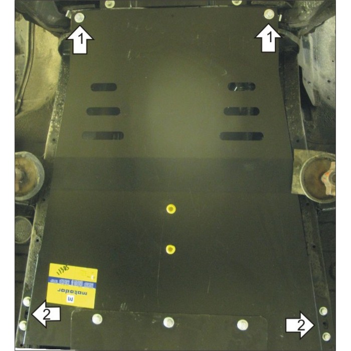 Защита АКПП Мотодор алюминий 5 мм для Mitsubishi L200 2006-2021