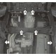 Защита КПП и РК Мотодор сталь 2 мм для Volkswagen Amarok 2010-2016