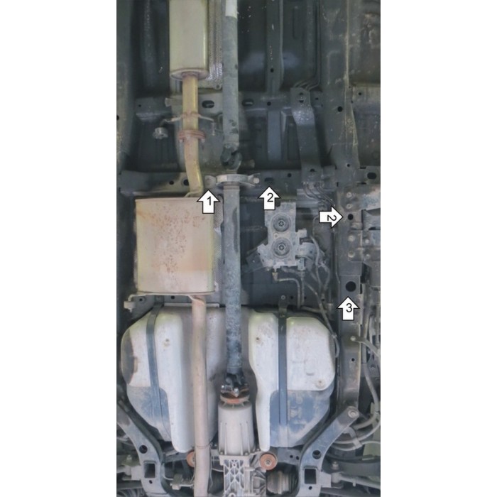 Защита абсорбера и топливного фильтра Мотодор сталь 3 мм для Chevrolet Captiva/Opel Antara 2006-2016