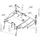 Защита картера и КПП Мотодор сталь 2 мм для Mitsubishi Carisma/Space Star 1995-2006